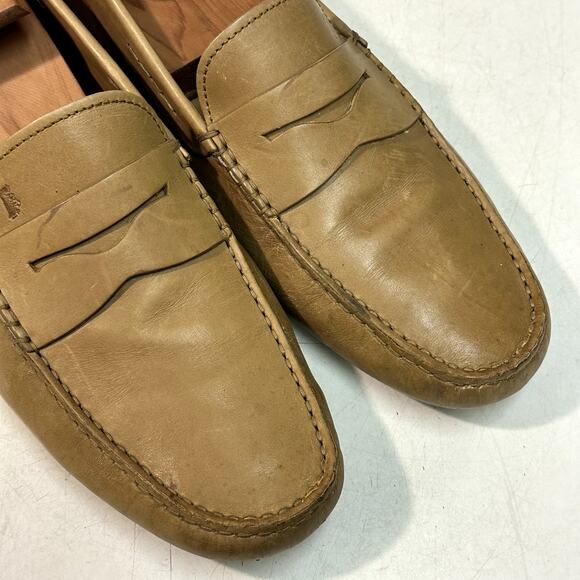 GOOD Tod\'s Gommino Loafers British Tan Calf Made in Italy Drivers UK 9 / US 10 main image 8